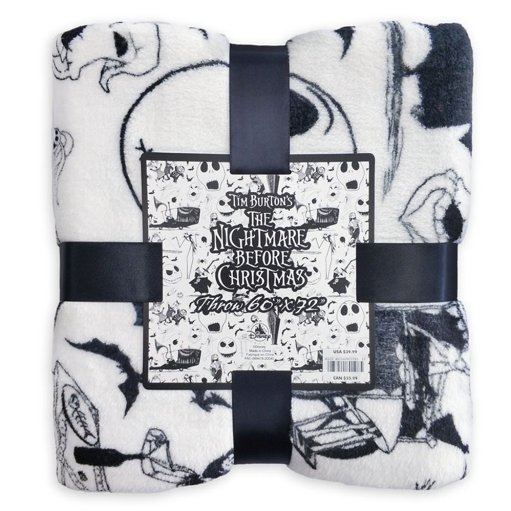 Nightmare Before Christmas Jack Skellington Fleece Throw